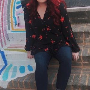 Peplum floral top